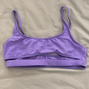 Malibu bb cutout crop top in purple rave
